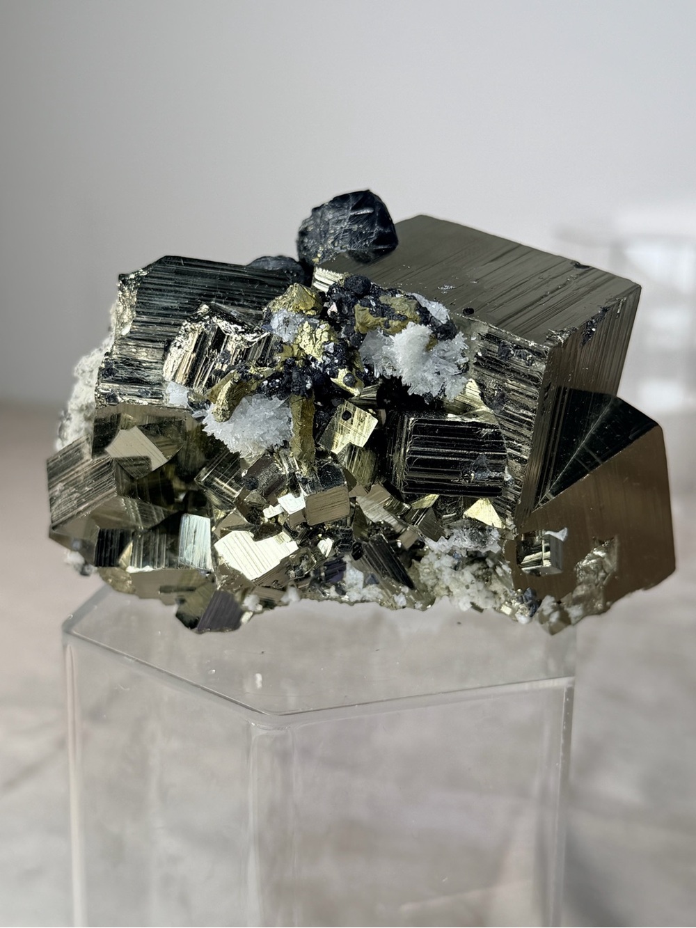AAA Peruvian Pyrite Cluster on Druzy Matrix ✨ Collector Piece